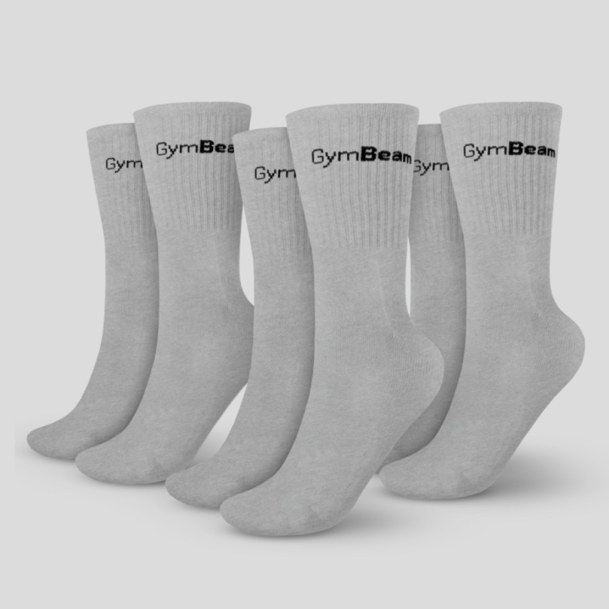GymBeam Ponožky 3/4 Socks 3Pack Grey SS · záber 1