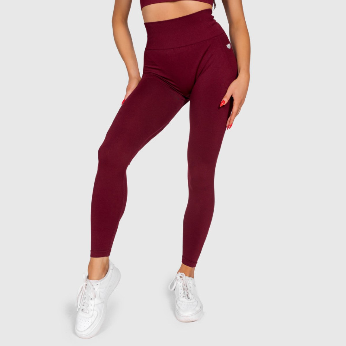 Športové legíny Iron Aesthetics Inspire, bordové · záber 4