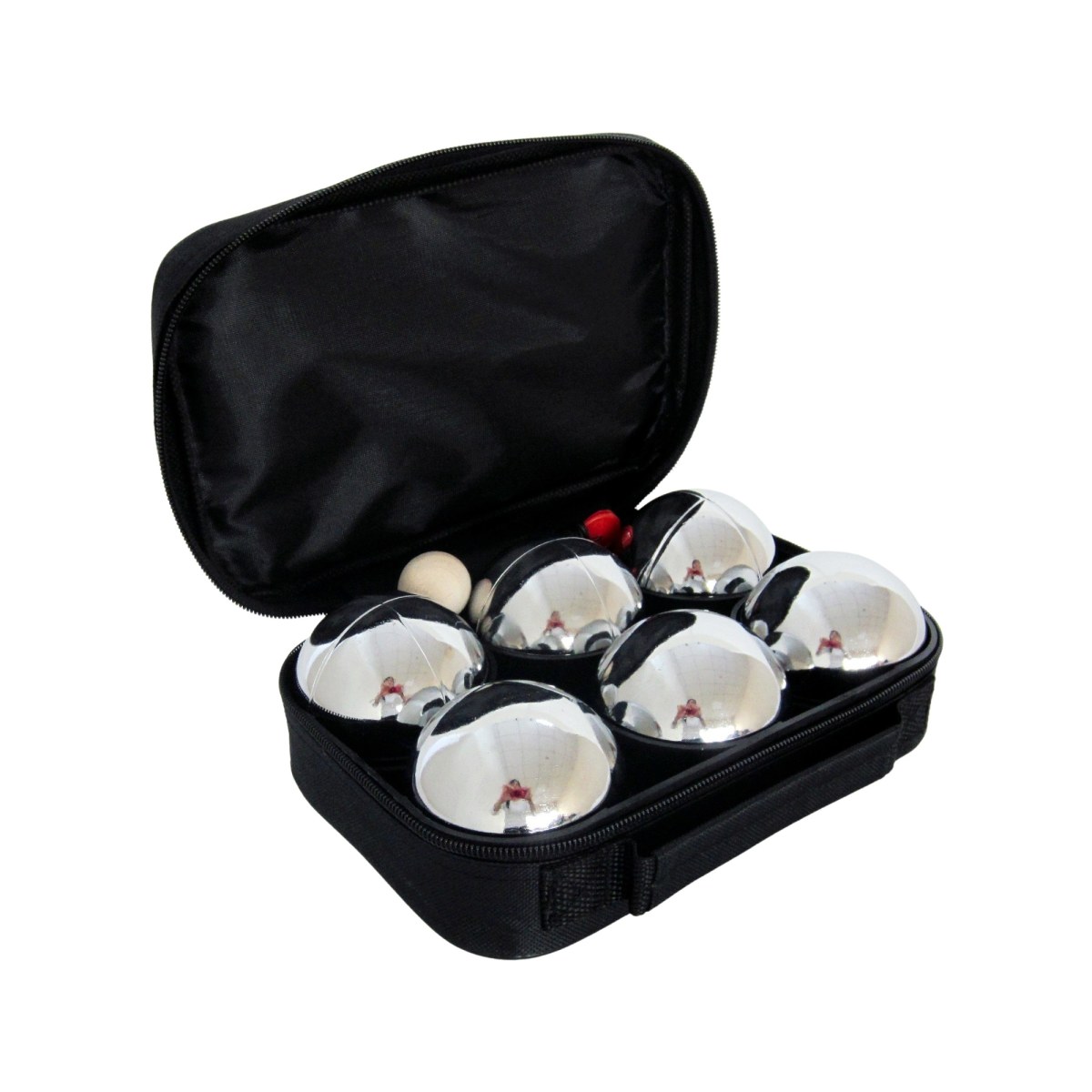 Petanque sada MASTER 6 chrómovaných gulí obal nylon · záber 1