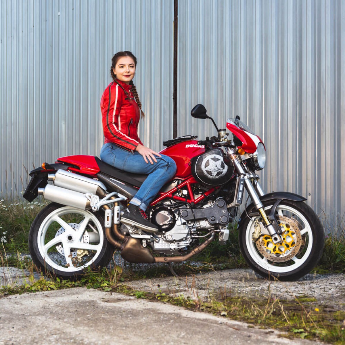 Dámske moto jeansy W-TEC Panimali - Veľkosť: M | Farba: Modrá · záber 4