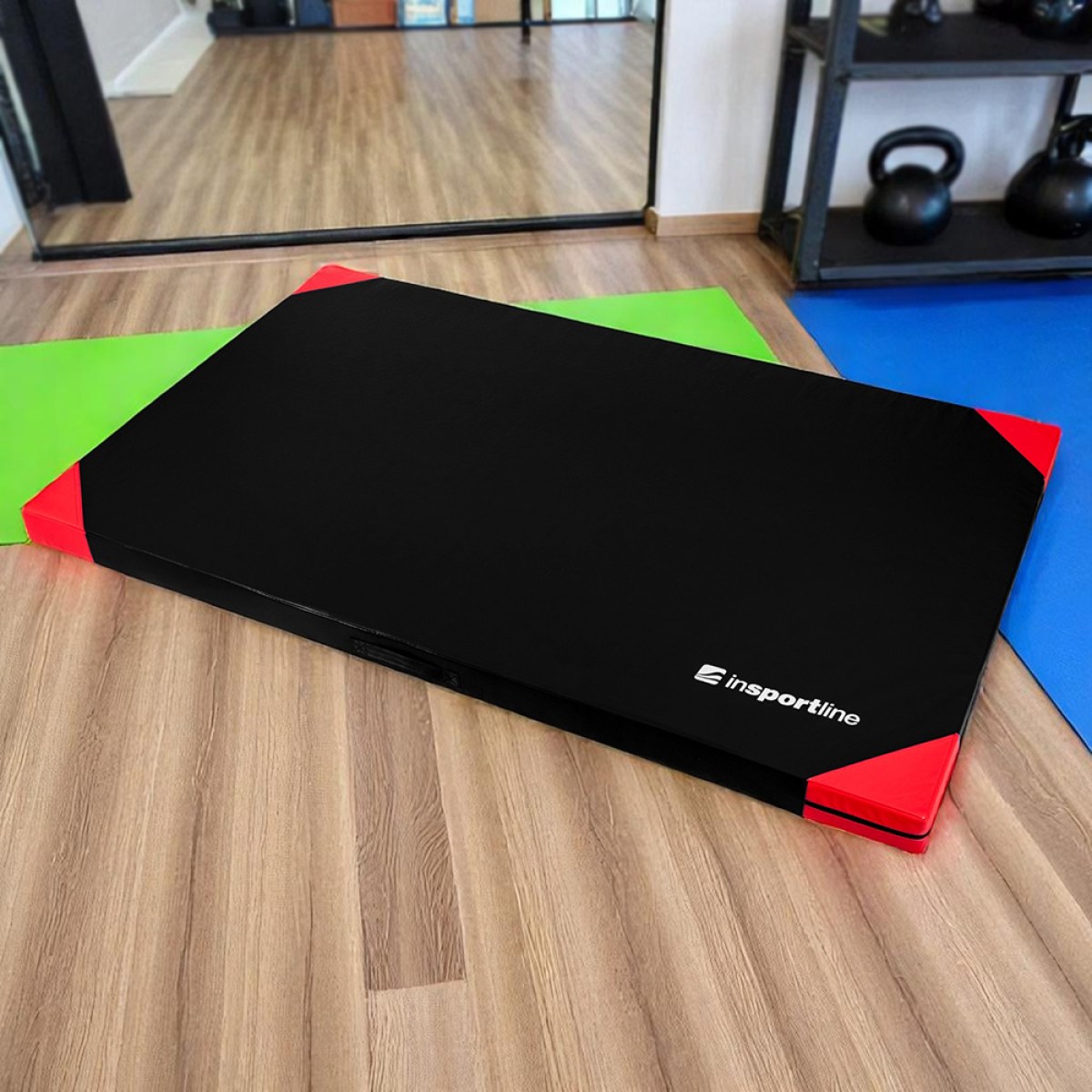 Gymnastická žinenka inSPORTline Munakor T60 200x120x10 cm - Farba: Čierna · záber 1