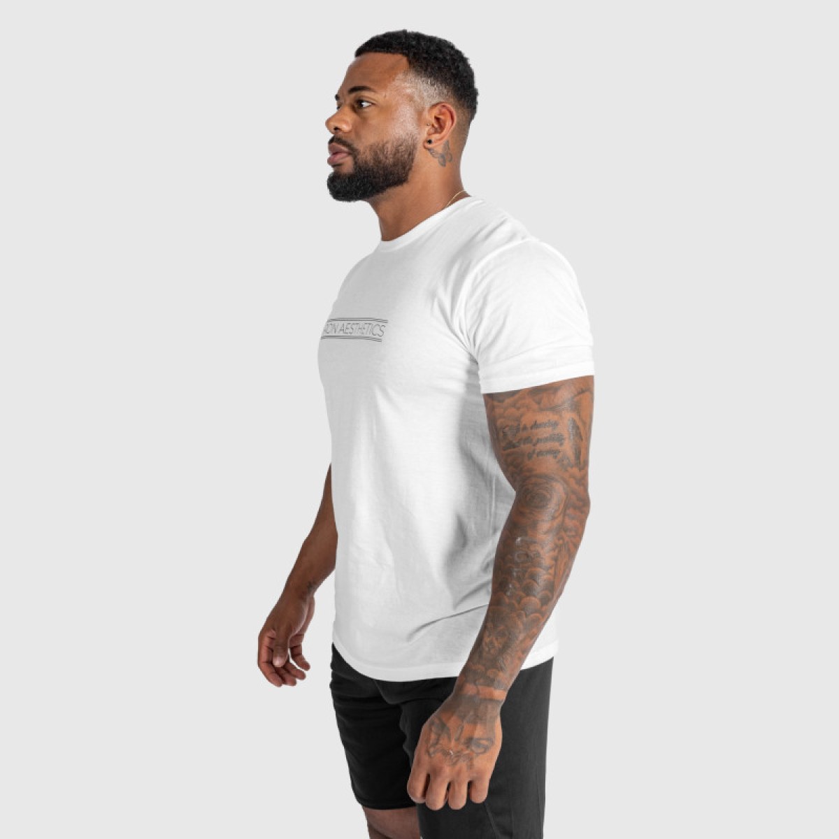 Pánske fitness tričko Iron Aesthetics Glam, biele · záber 4