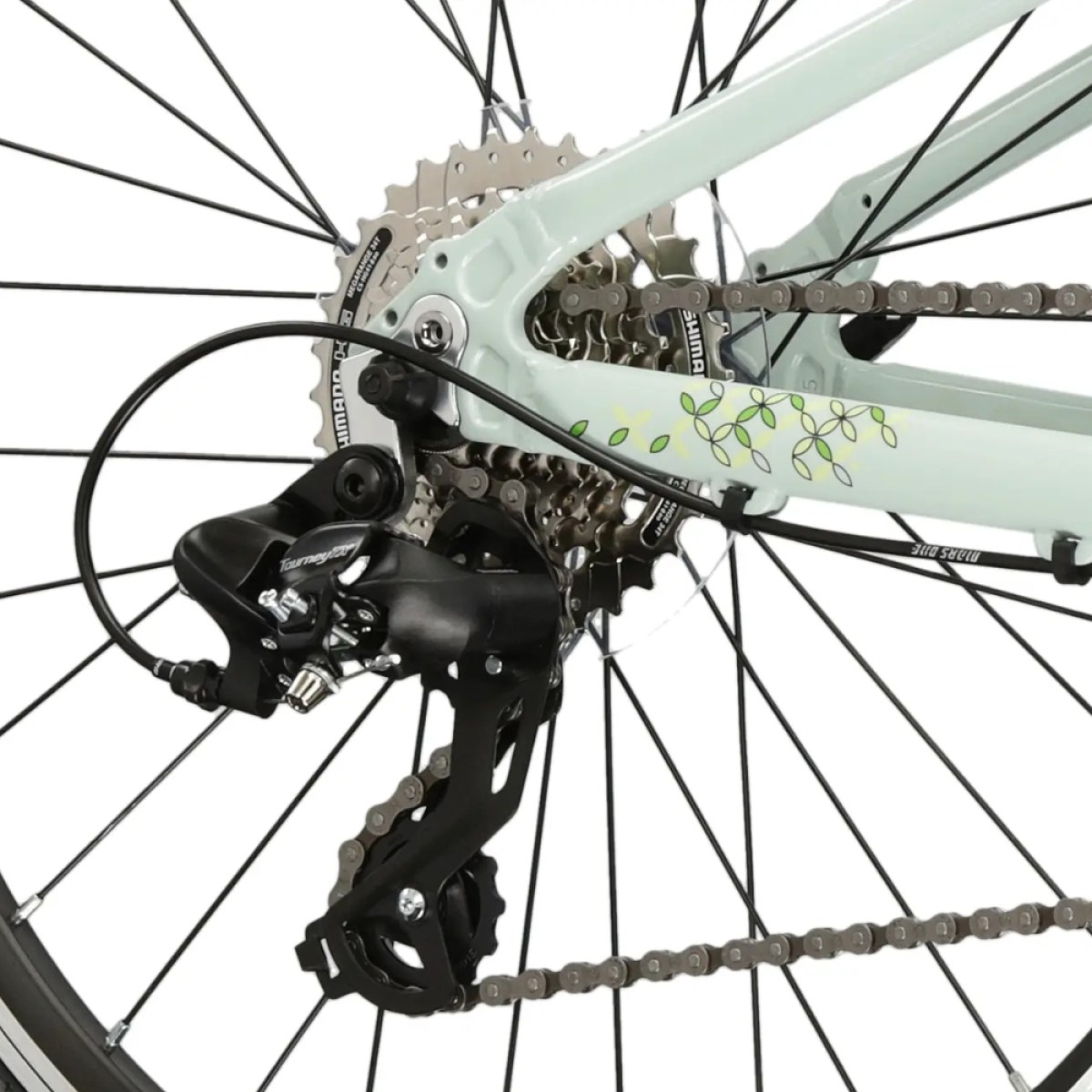 Kross LEA JR 1.0 24" - model 2025 mätová / zelená / lesk - S (12", 130-150 cm) · záber 4