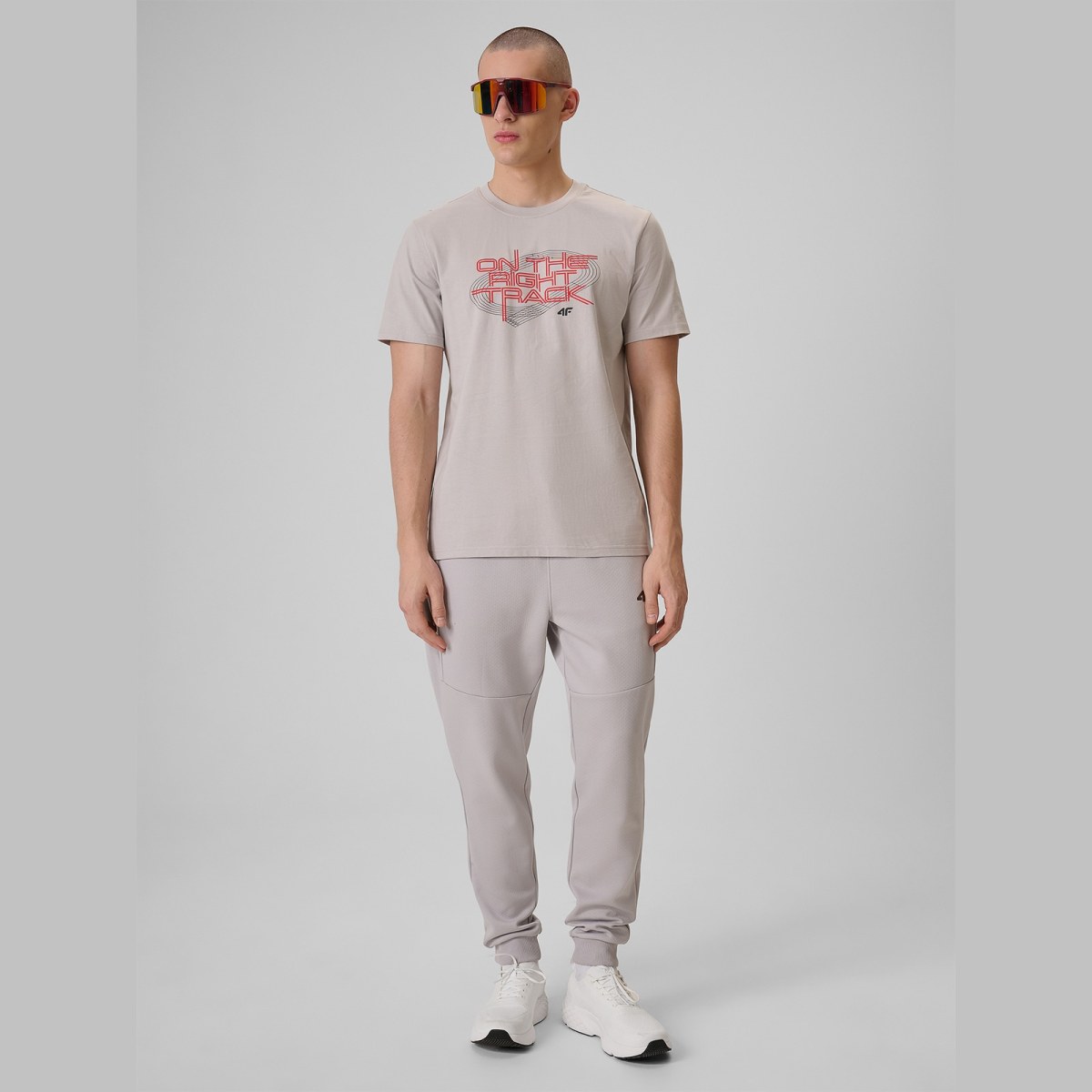 T-shirt regular s potlačou pánsky - sivý · záber 2