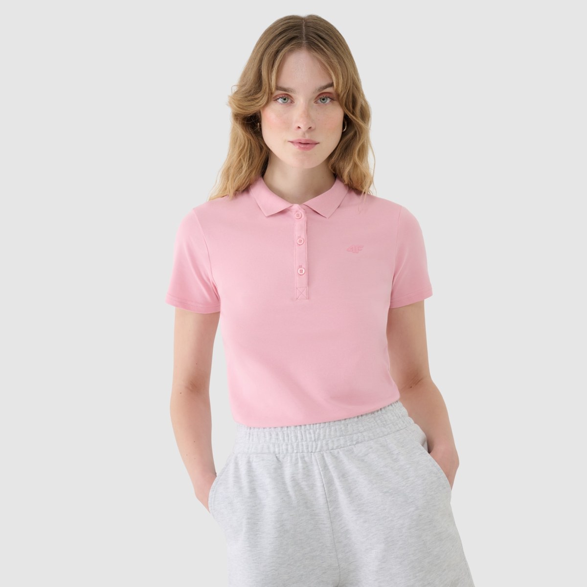 Dámska polo košeľa slim - ružová · záber 1