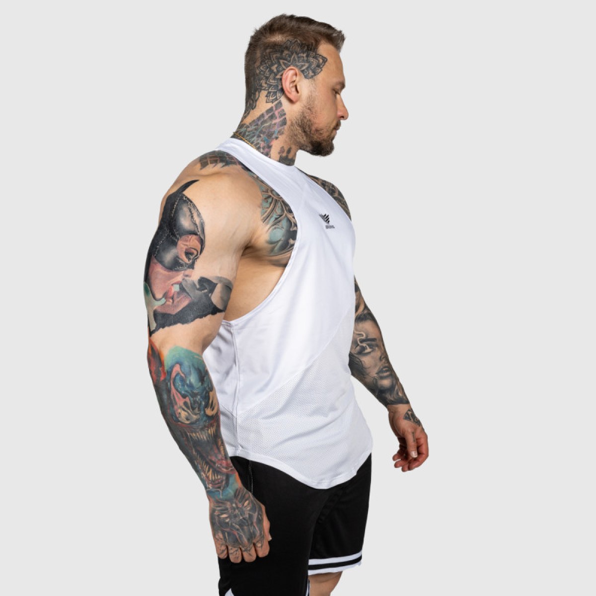 Tréningové tielko Iron Aesthetics Gym Tank, biele · záber 5