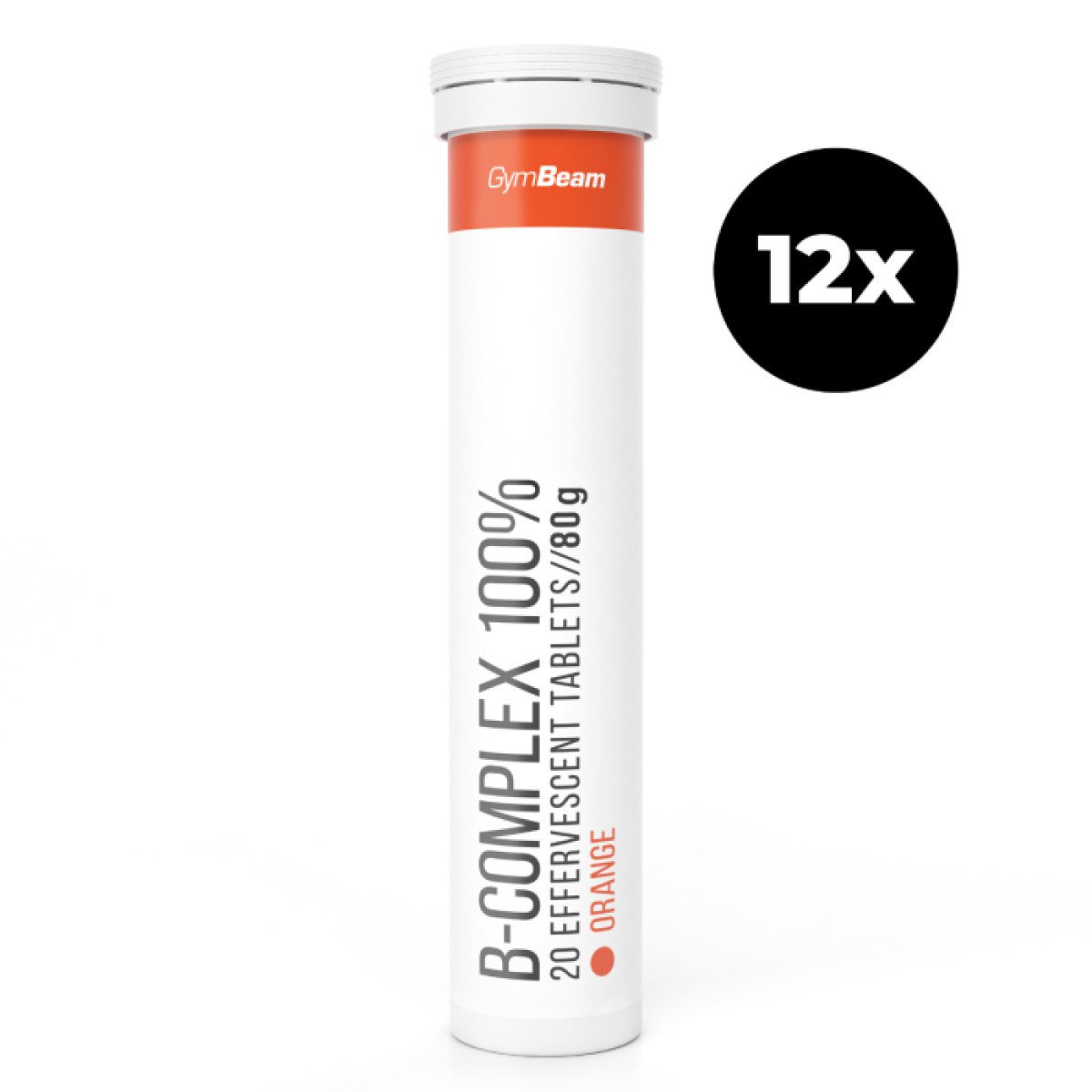 Gymbeam B-Komplex 100% šumivý1 12 x 20 tab pomaranč · záber 1