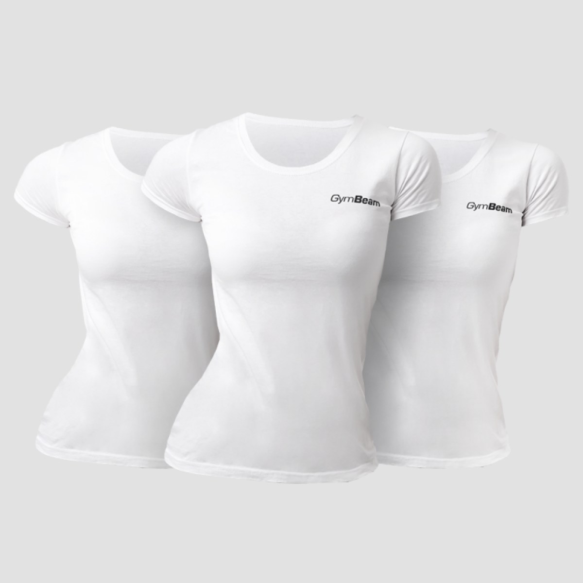 GymBeam Dámske tričko Basic 3Pack White L - 3pack · záber 1