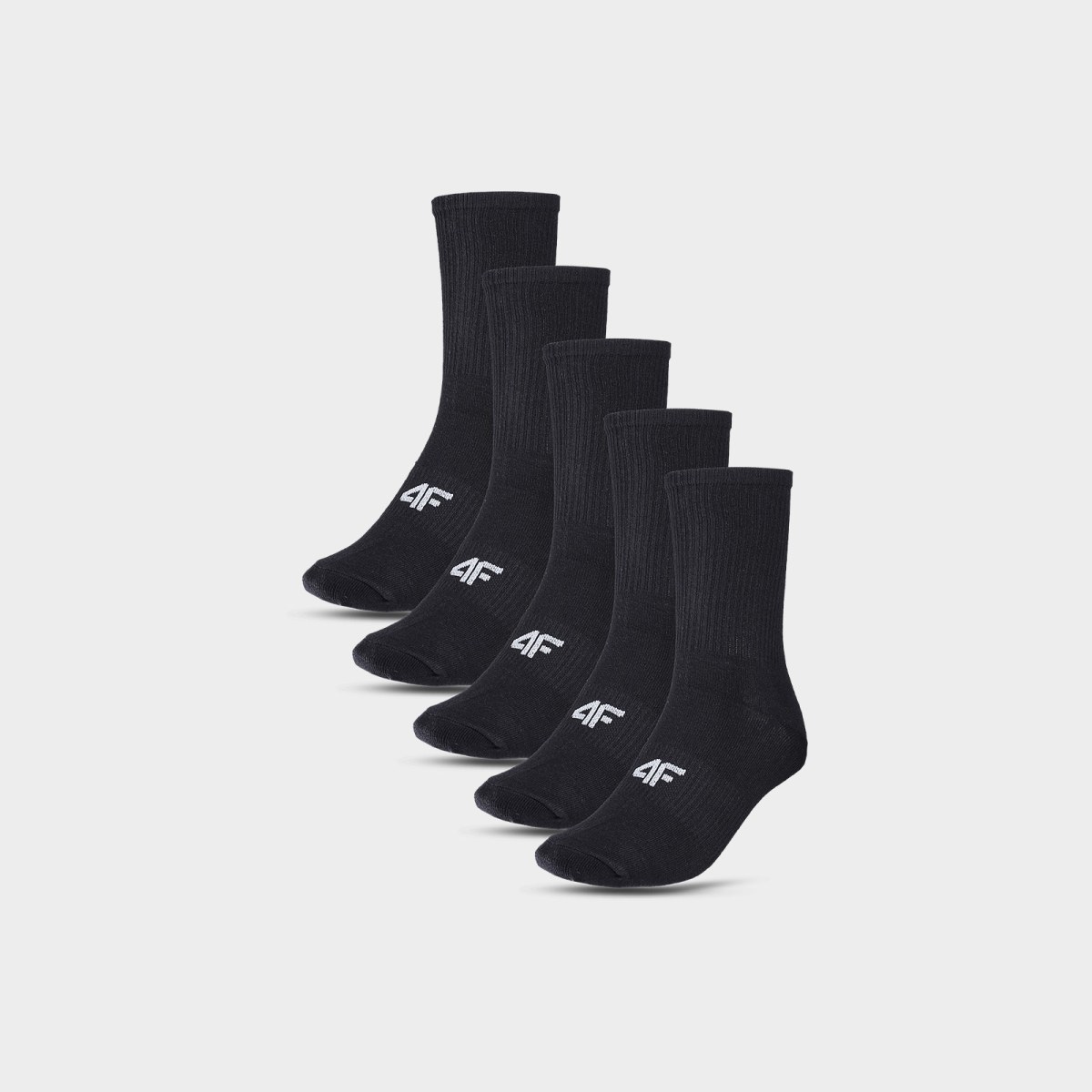 Dlhé ponožky (5-pack) chlapčenské - čierne · záber 1