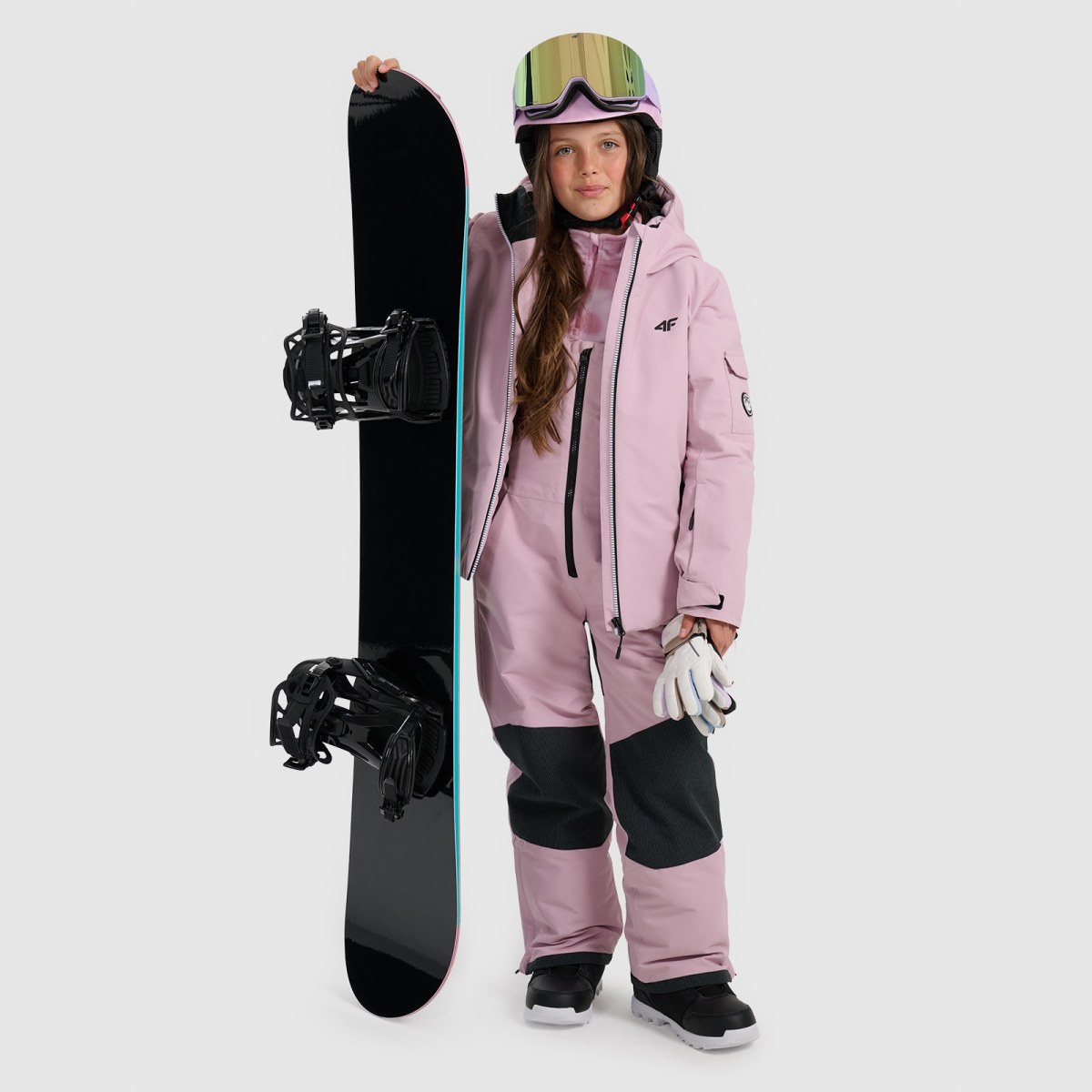 Dievčenské snowboardové nohavice membrána 10000 - ružové · záber 2