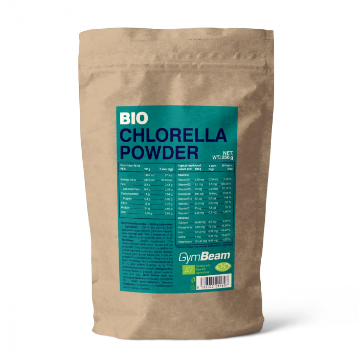 GymBeam BIO Chlorella prášok · záber 1