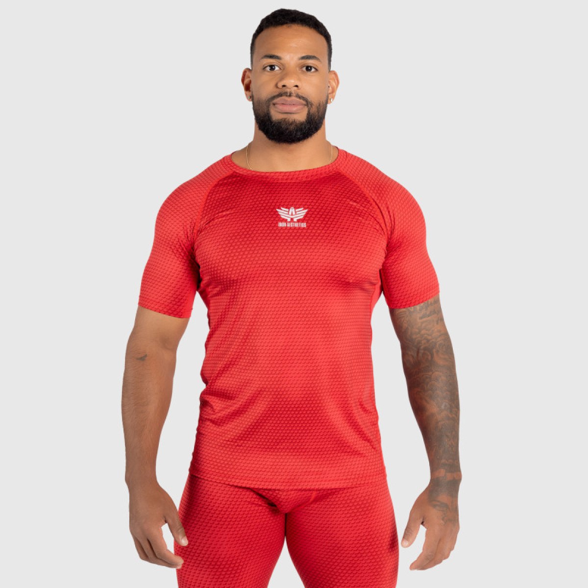 Funkčné tričko Iron Aesthetics Evolution, červené · záber 5
