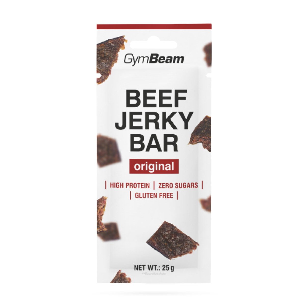 GymBeam Beef Jerky Bar originál · záber 1