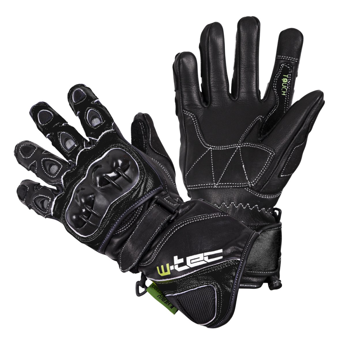 Motocyklové rukavice W-TEC Supreme EVO - Veľkosť: S | Farba: Čierna · záber 1