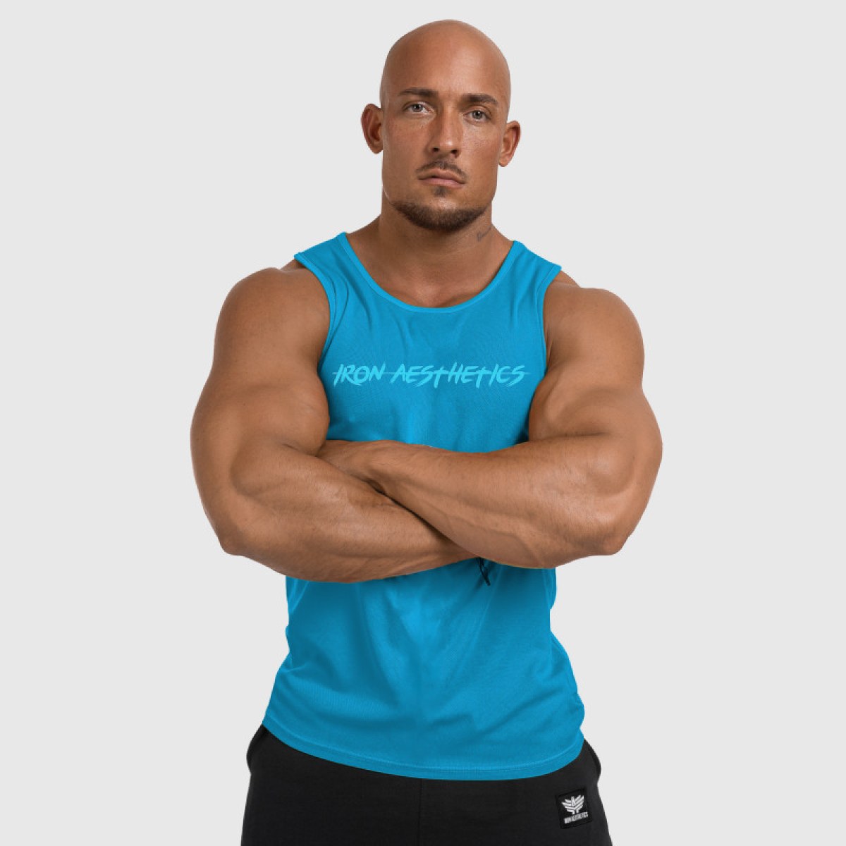 Pánske funkčné tielko Iron Aesthetics Sporty, aqua modré · záber 4