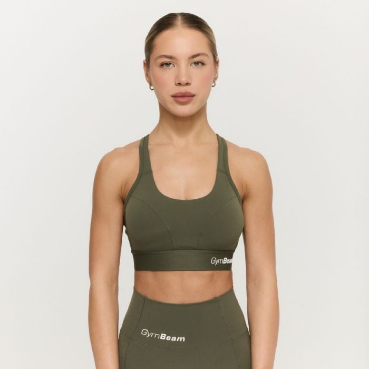GymBeam Športová podprsenka Combat Olive Grey S · záber 1