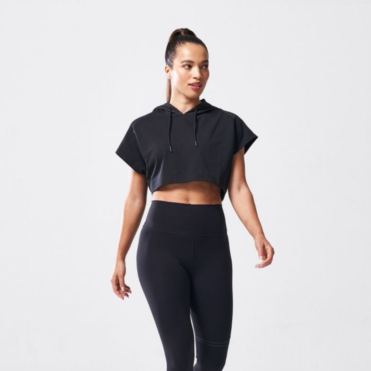 SQUATWOLF Dámske tričko Vented Crop Hoodie Black XL · záber 1