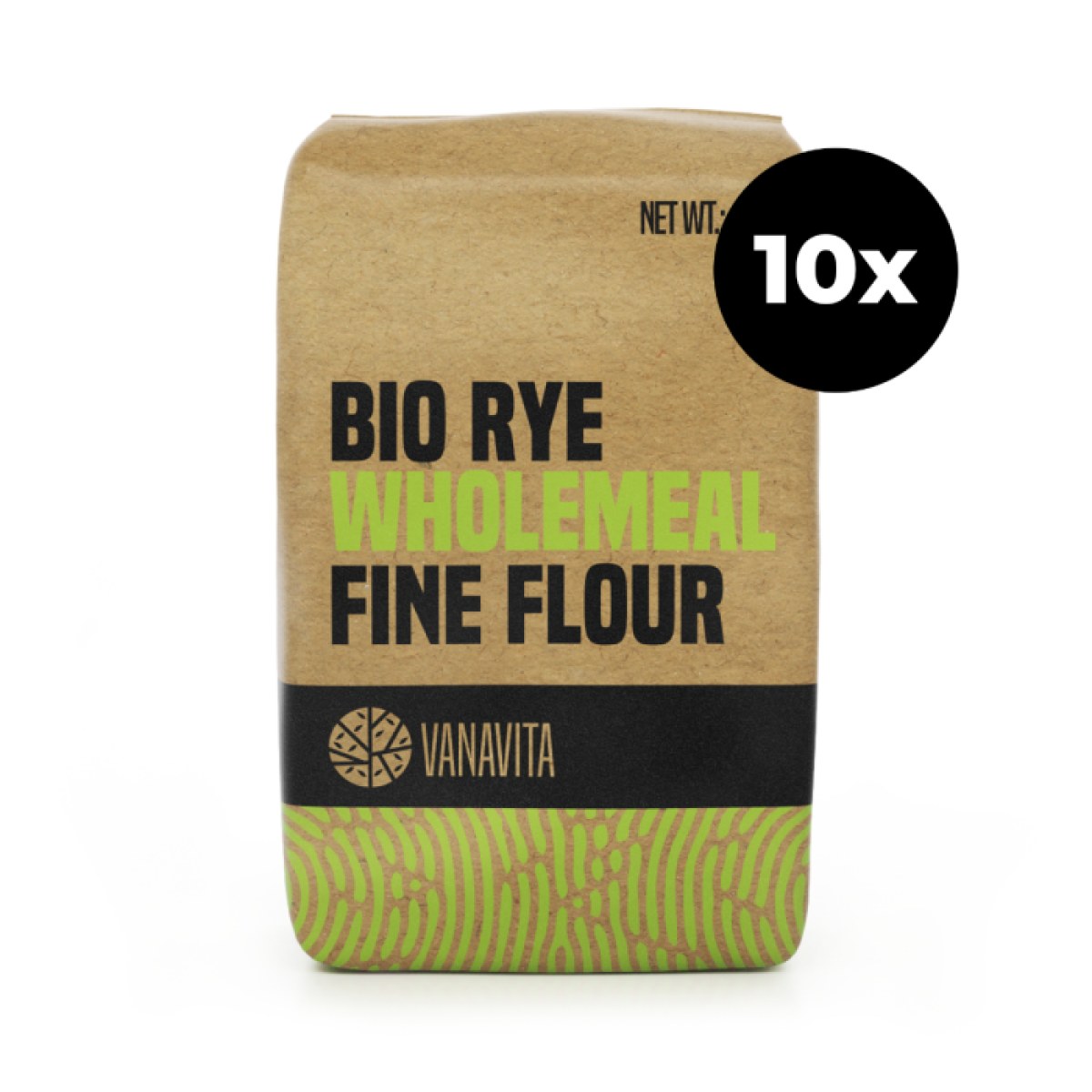 VanaVita BIO Ražná múka celozrnná hladká - Hmotnosť: 10 kg | Balenie: 10 · záber 1