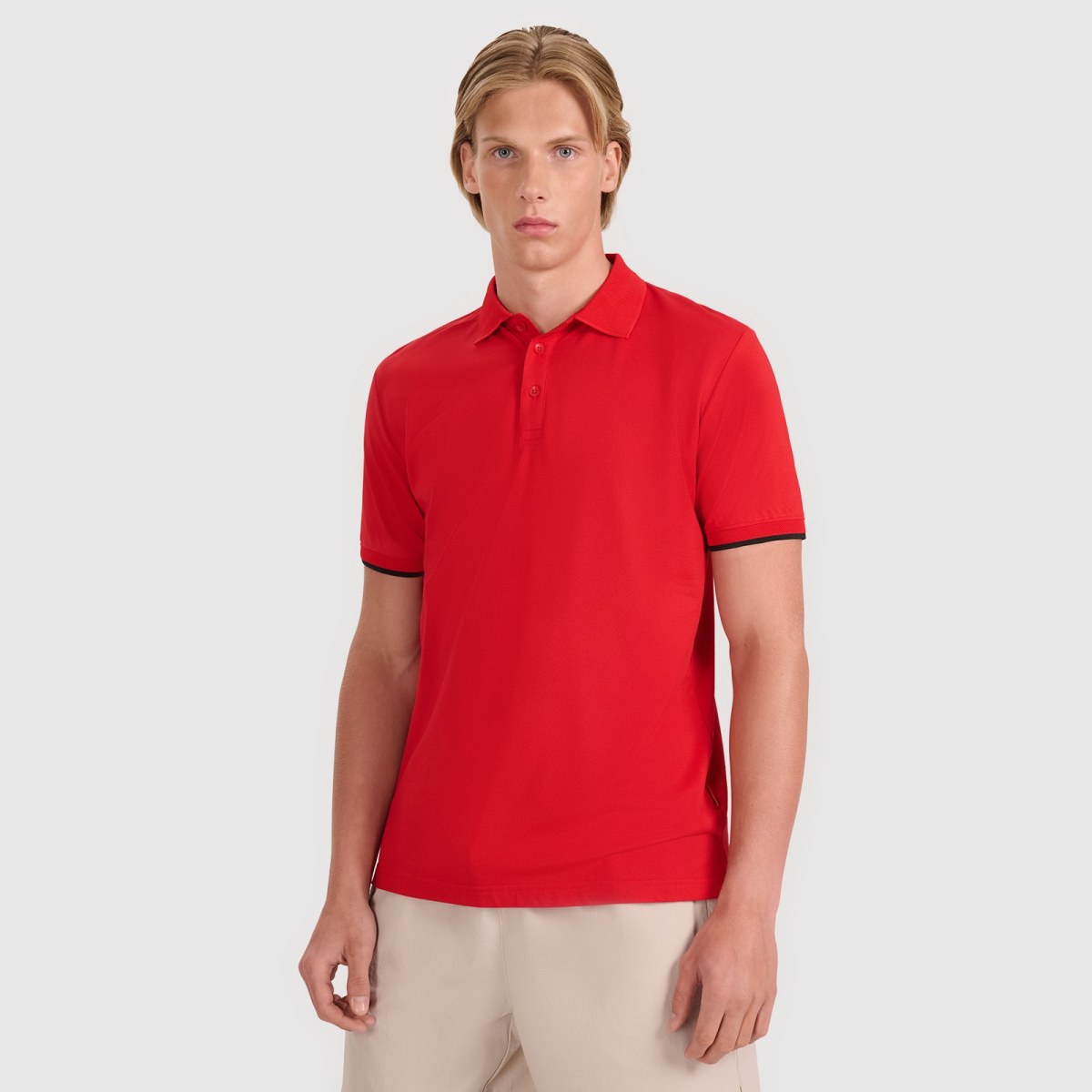 Pánske regular polo tričko - červené · záber 1