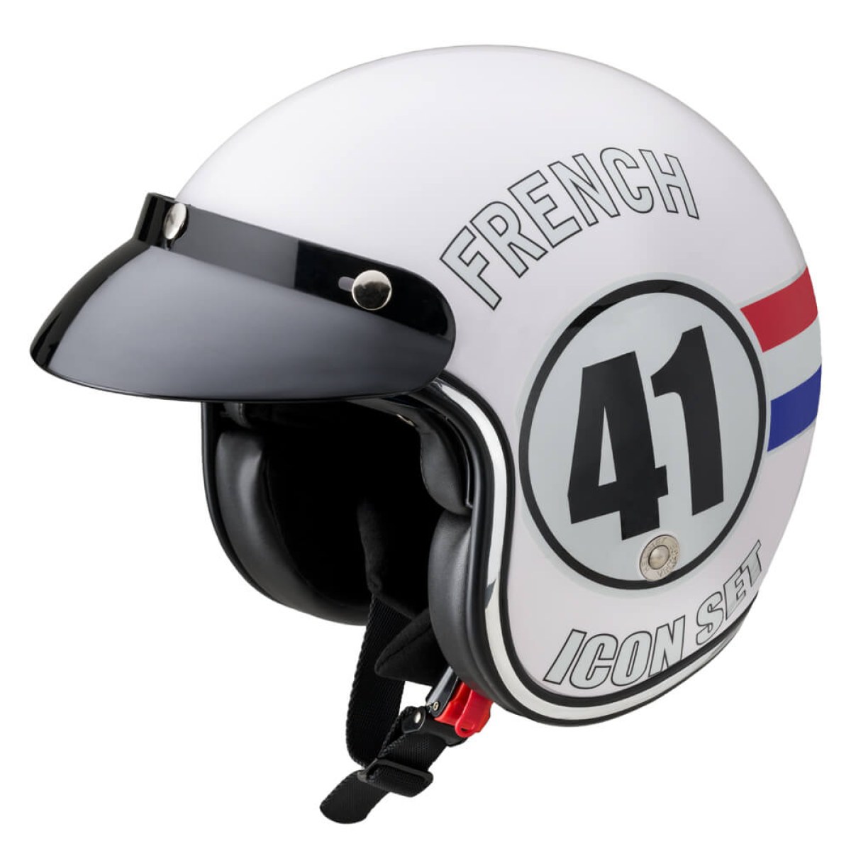 Moto prilba W-TEC Café Racer - Veľkosť: 53-54, XS | Farba: French 41 · záber 1