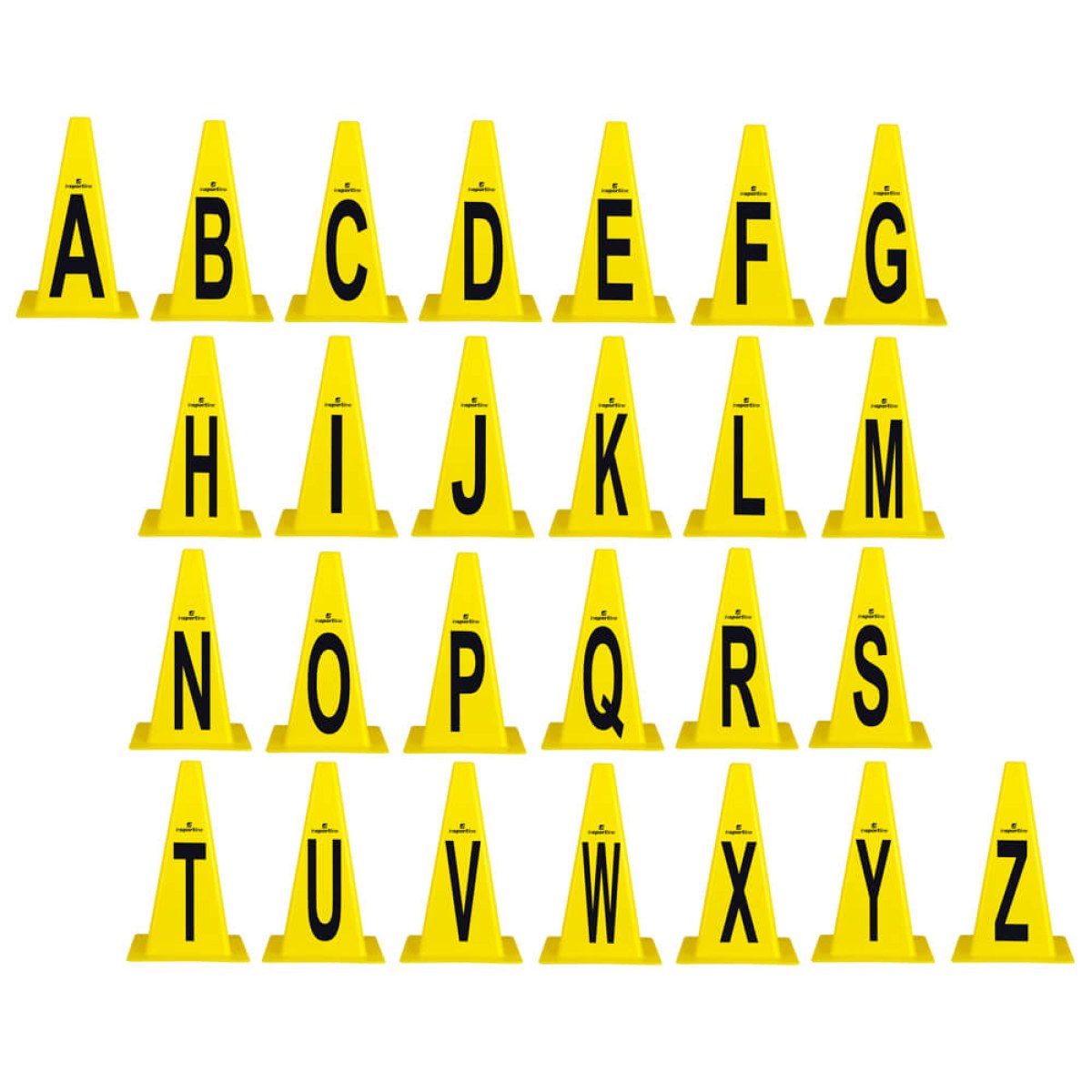 Plastové kužele inSPORTline Alphabet 23 cm · záber 1