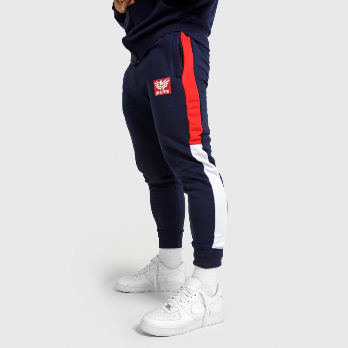 Jogger tepláky Iron Aesthetics Tricolora, navy · záber 4