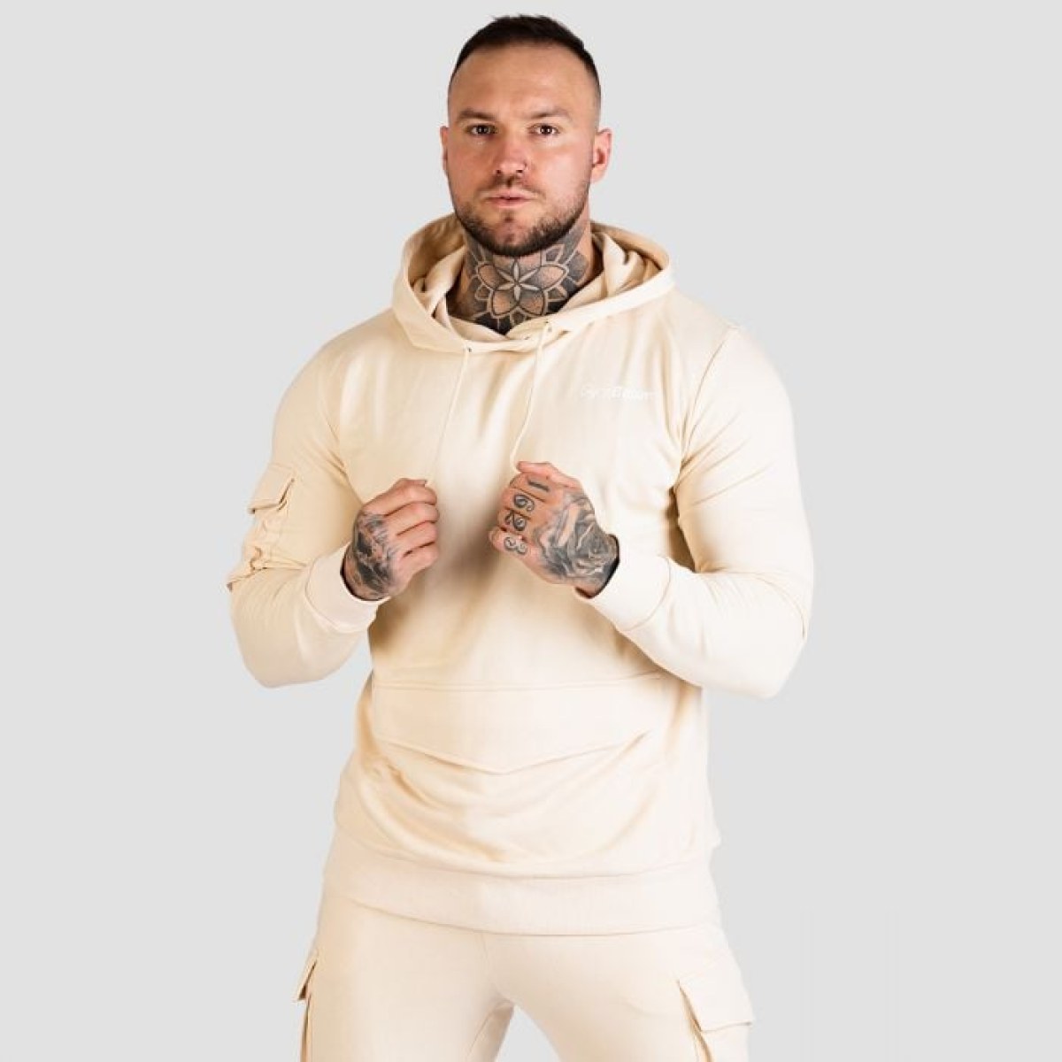 GymBeam Mikina TRN Hoodie Sand SS · záber 1