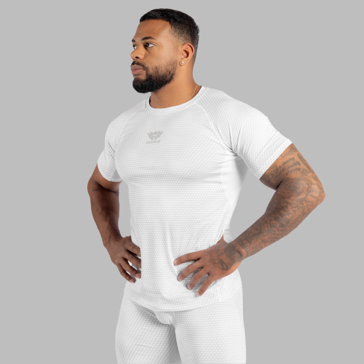 Funkčné tričko Iron Aesthetics Evolution, biele · záber 3