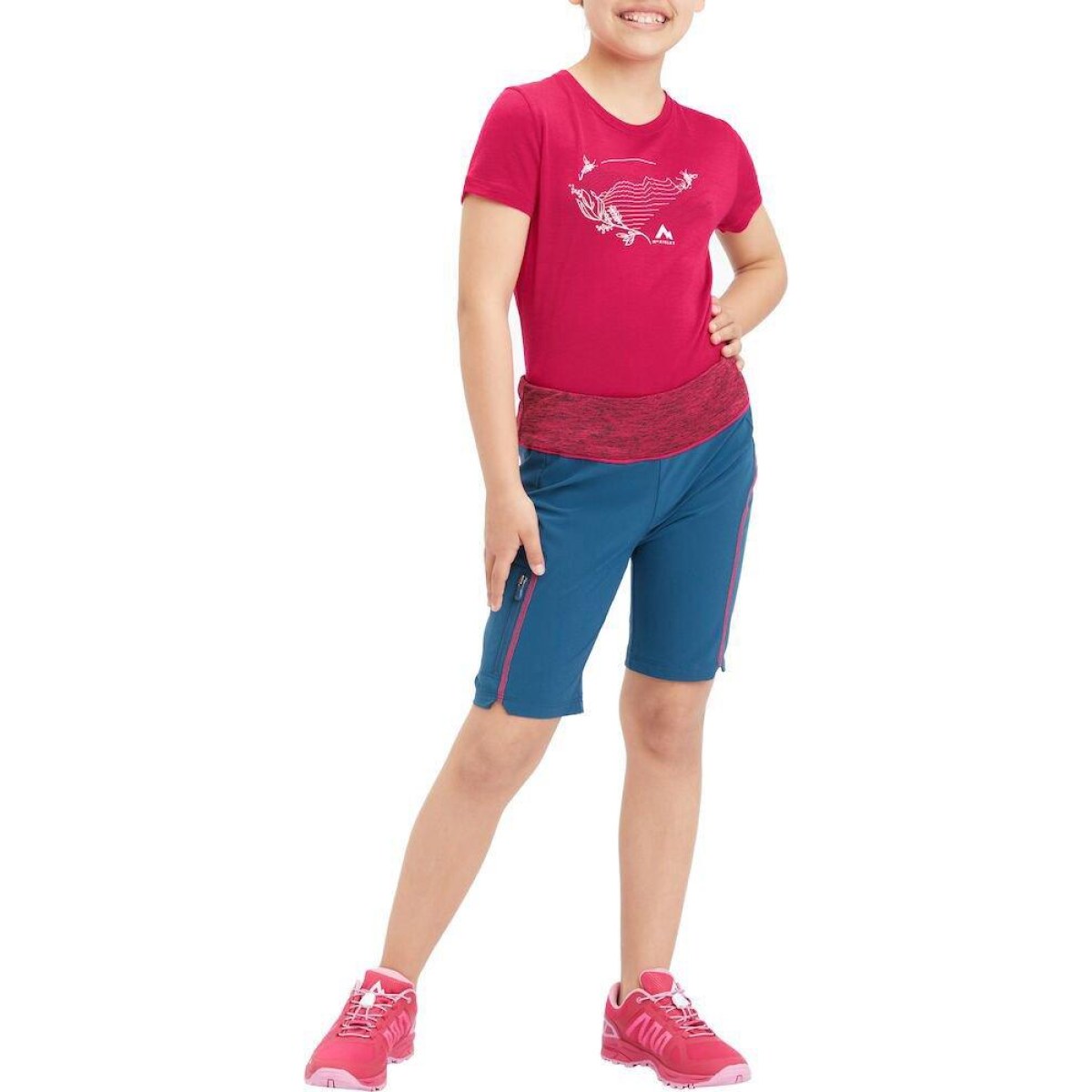 McKinley Zubal Hiking Shorts Kids - Veľkosť: 128 | Farba: Modrá · záber 4