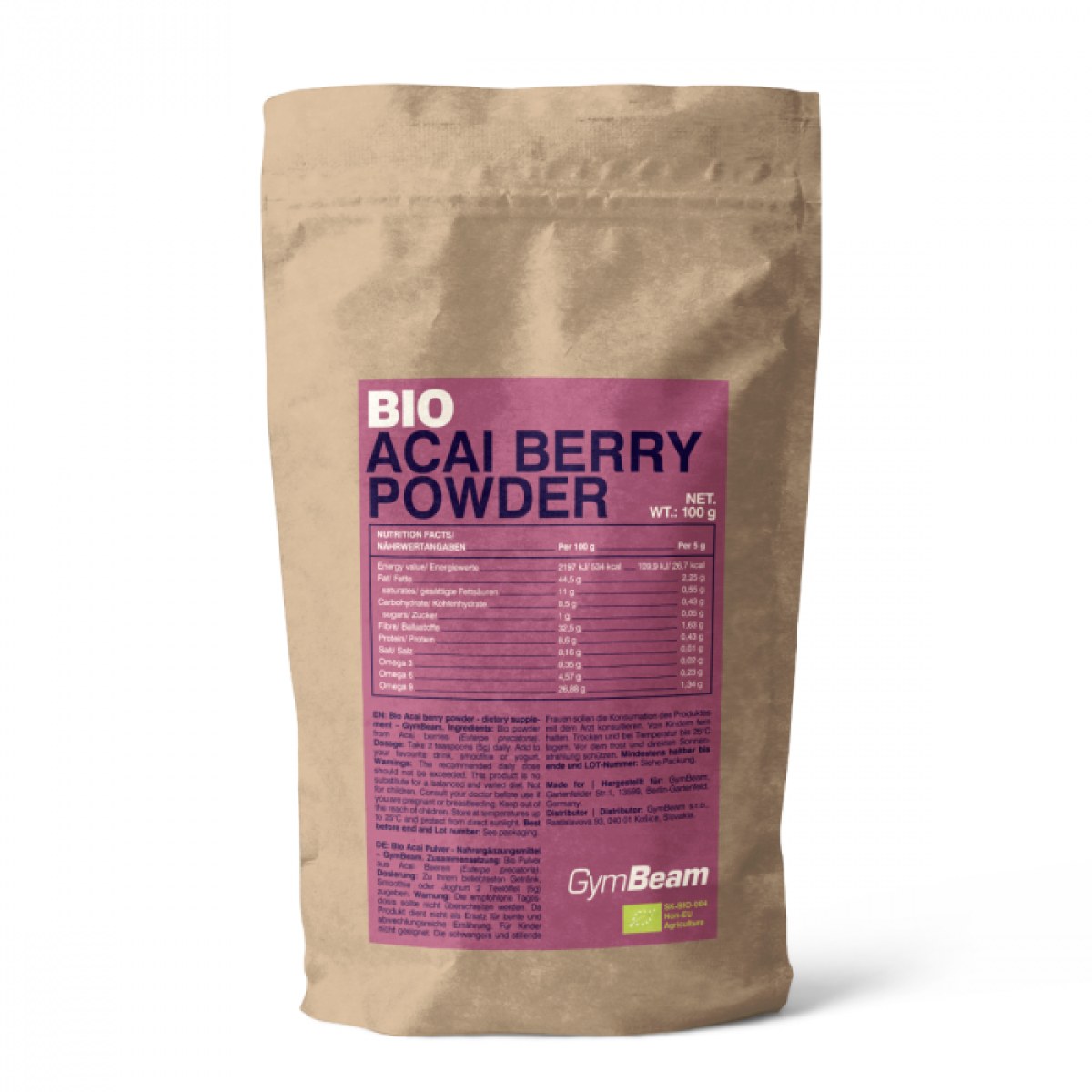 GymBeam BIO Acai prášok · záber 1