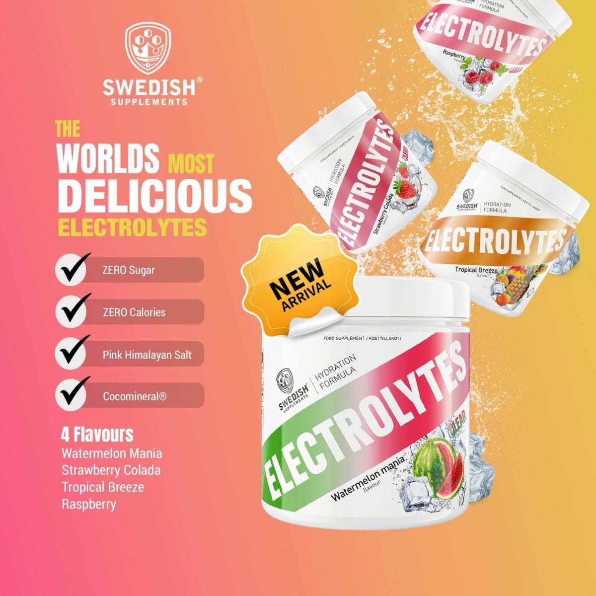 Electrolytes Clear - Swedish Supplements 240 g Tropical Breeze · záber 1