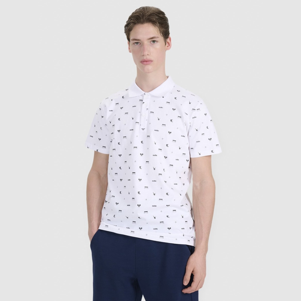 Pánske regular polo tričko - biele · záber 1