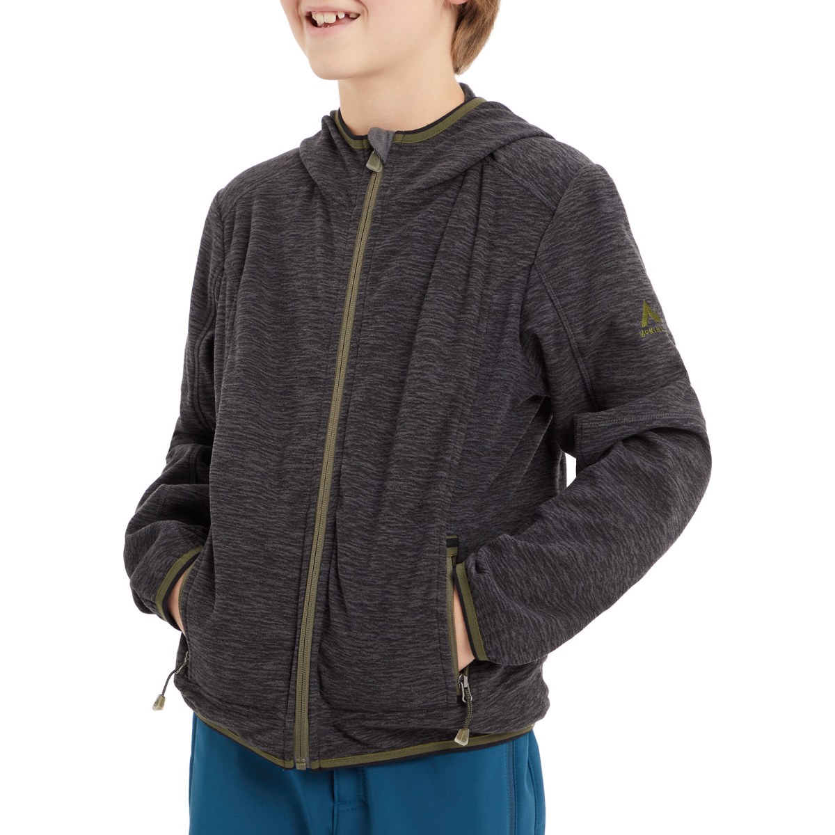 McKinley Choco III Fleece Jacket Kids - Veľkosť: 116 | Farba: Čierna, Sivá · záber 2