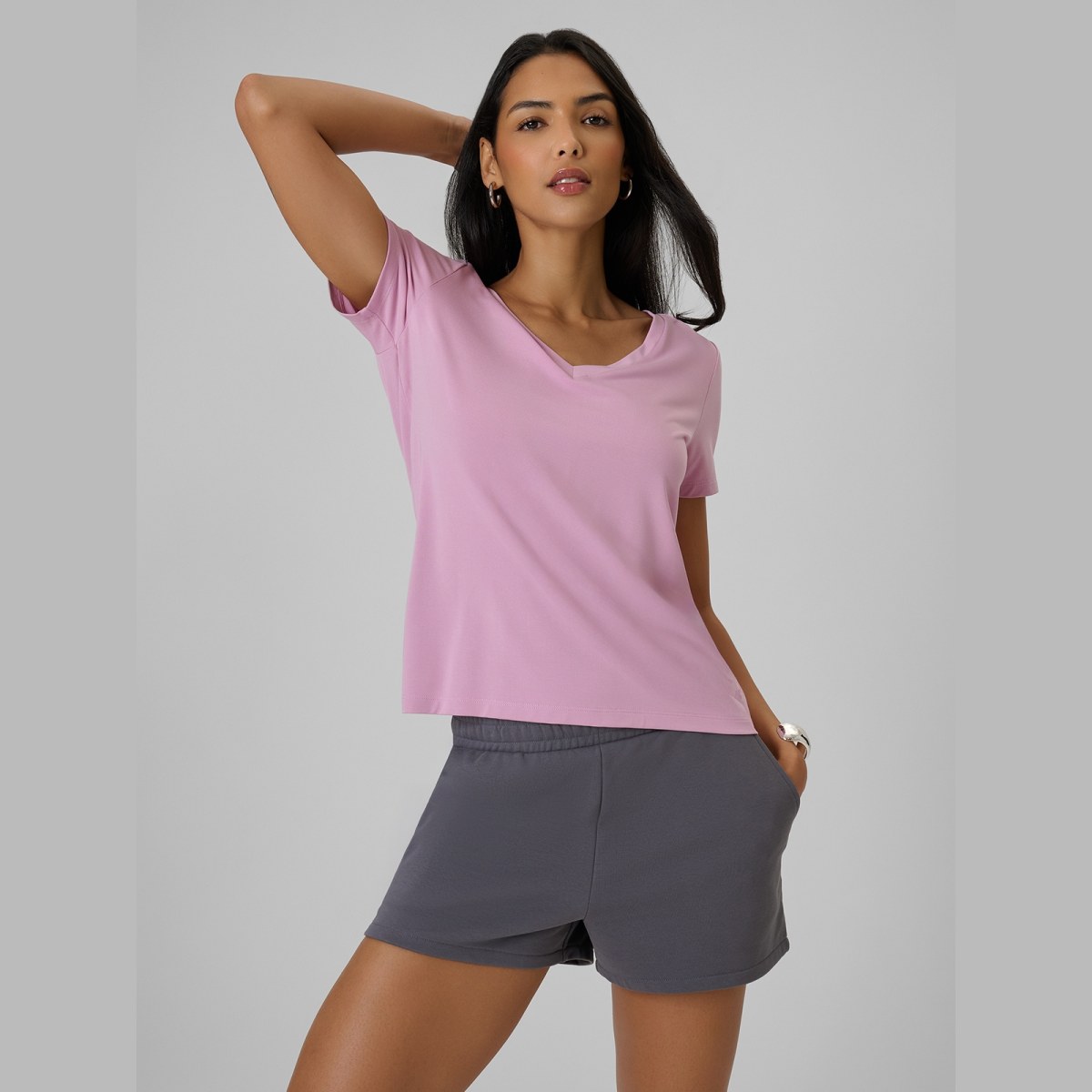 T-shirt regular s modalom dámsky - ružový · záber 1