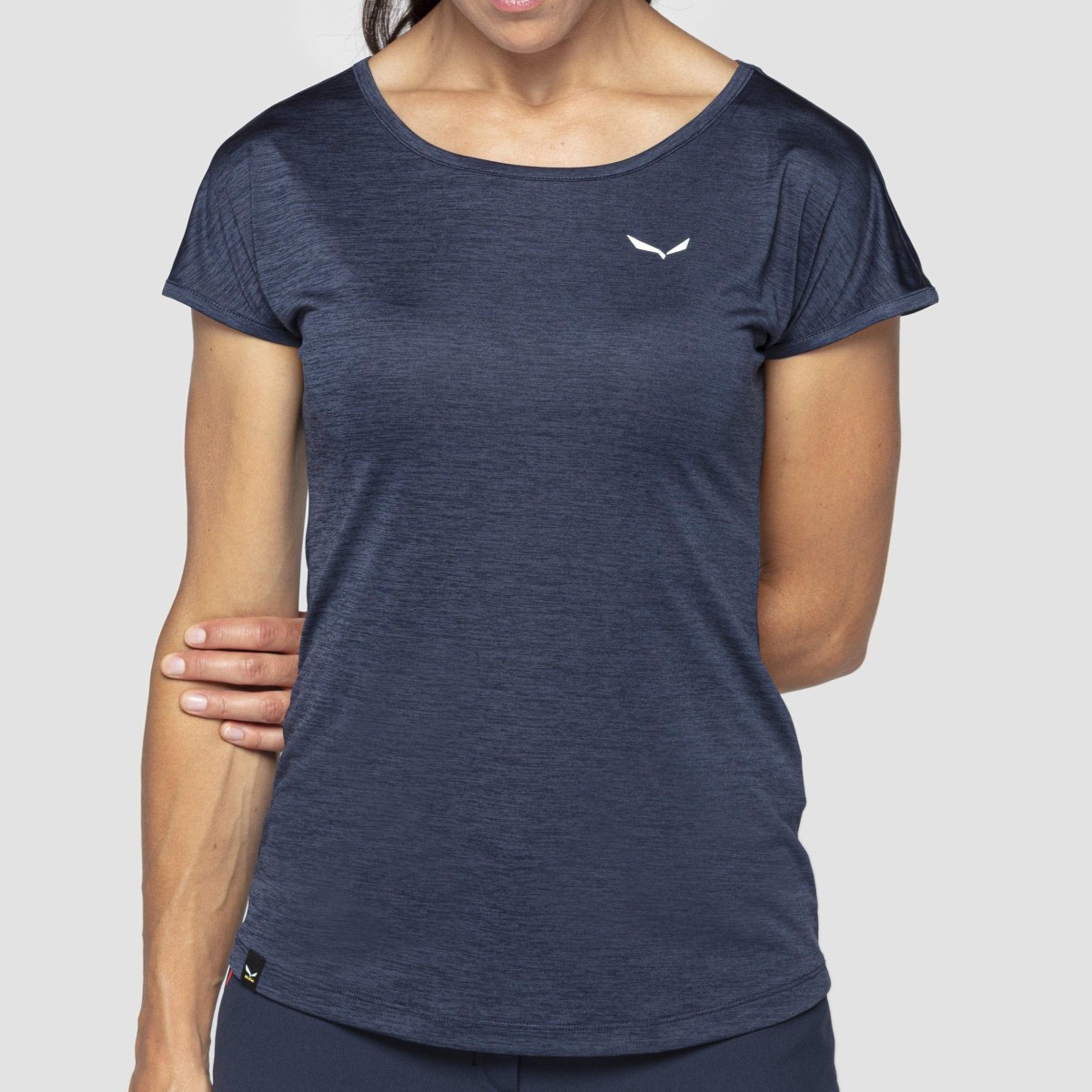Salewa Puez Melange Dry T-Shirt W - Veľkosť: 36 | Farba: Modrá · záber 2