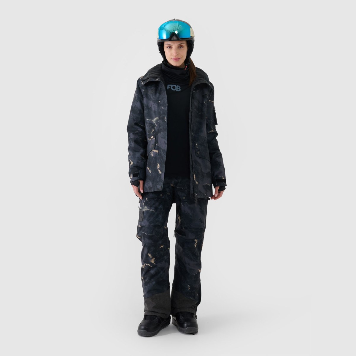 Dámska snowboardová bunda s membránou 10000 - viacfarebná · záber 2