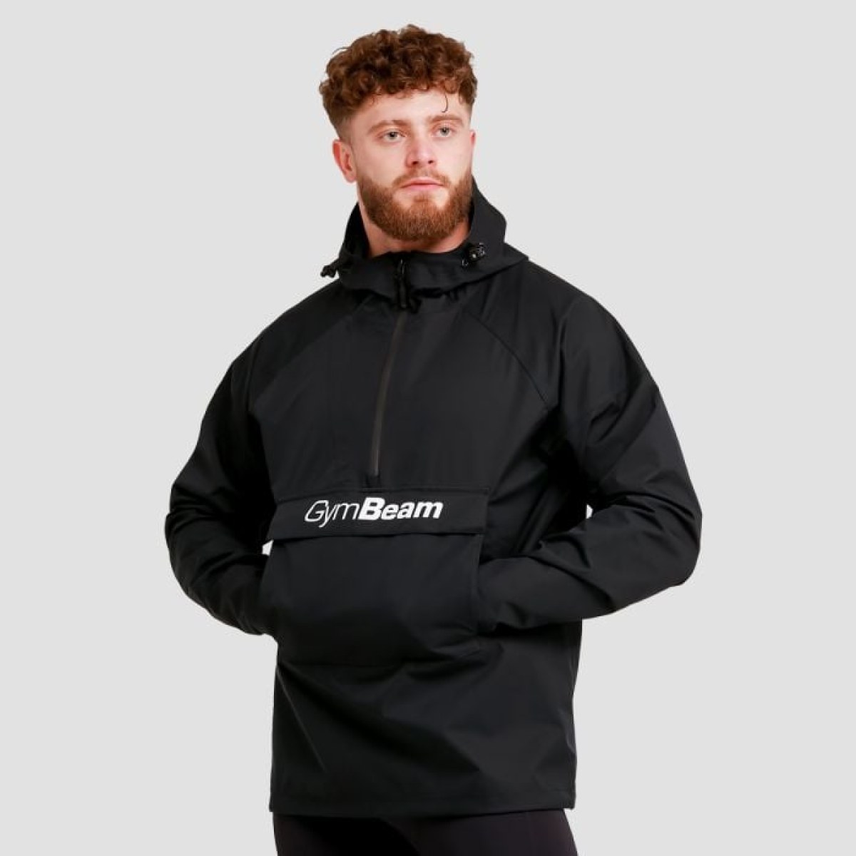 GymBeam Pánska bunda Rain Smock Black MM · záber 1