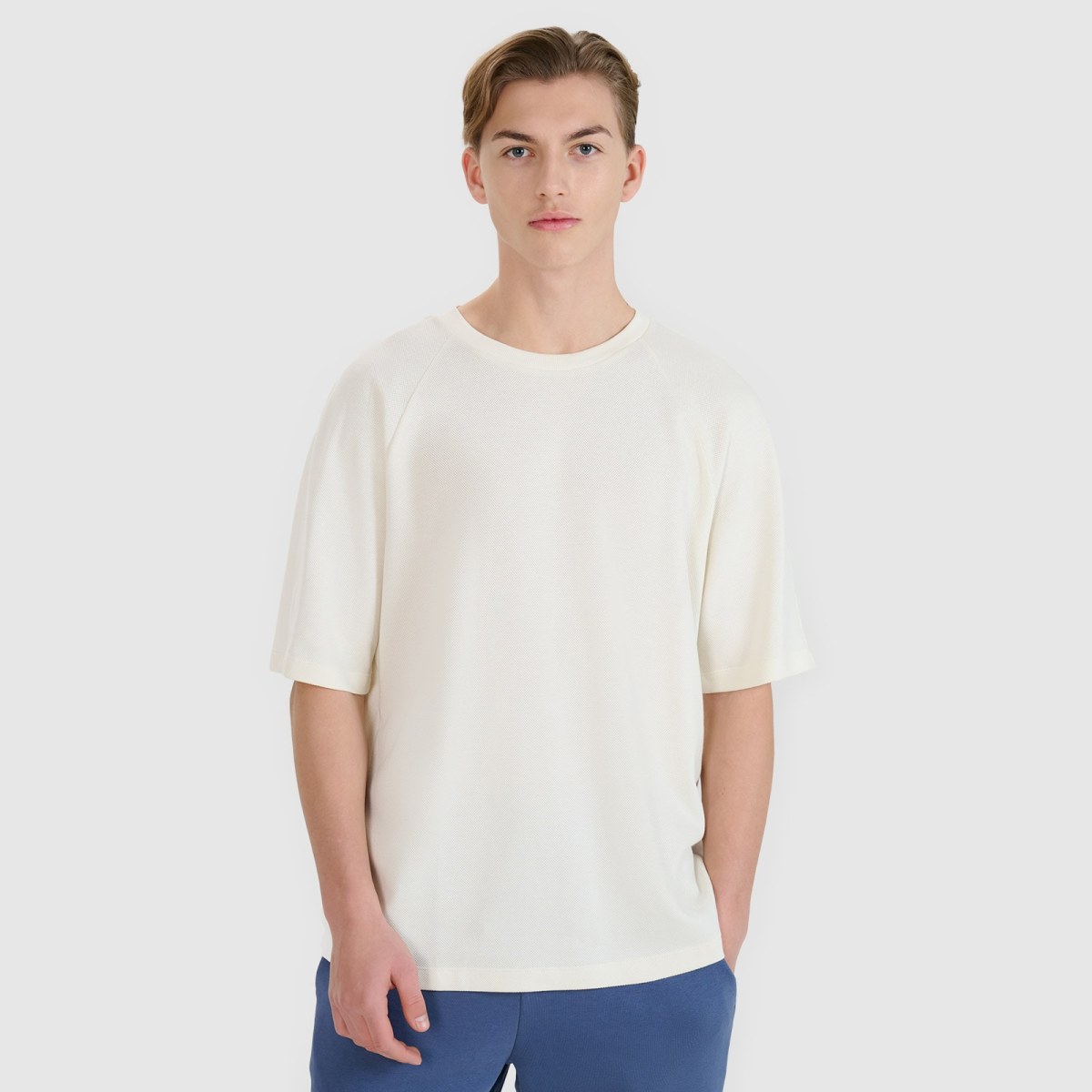 Pánske oversize tričko s modalom - biele · záber 1