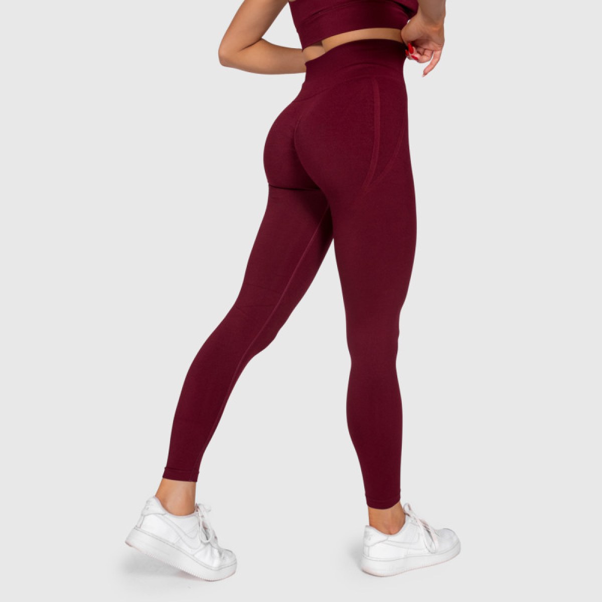 Športové legíny Iron Aesthetics Inspire, bordové · záber 5