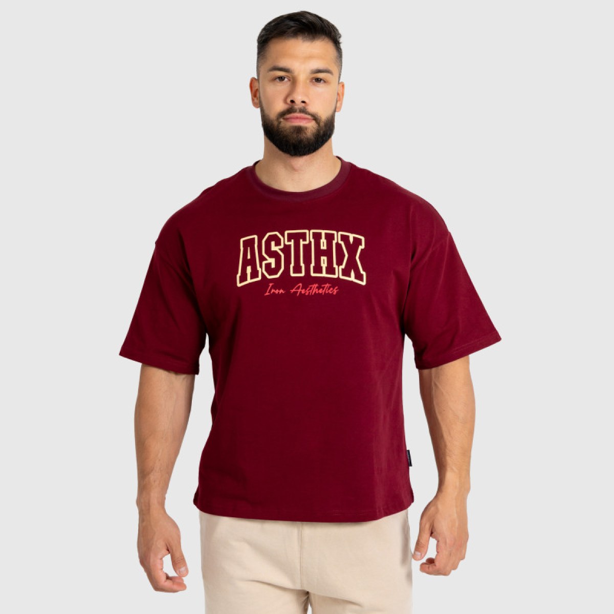 Pánske tričko Iron Aesthetics ASTHX, maroon · záber 1