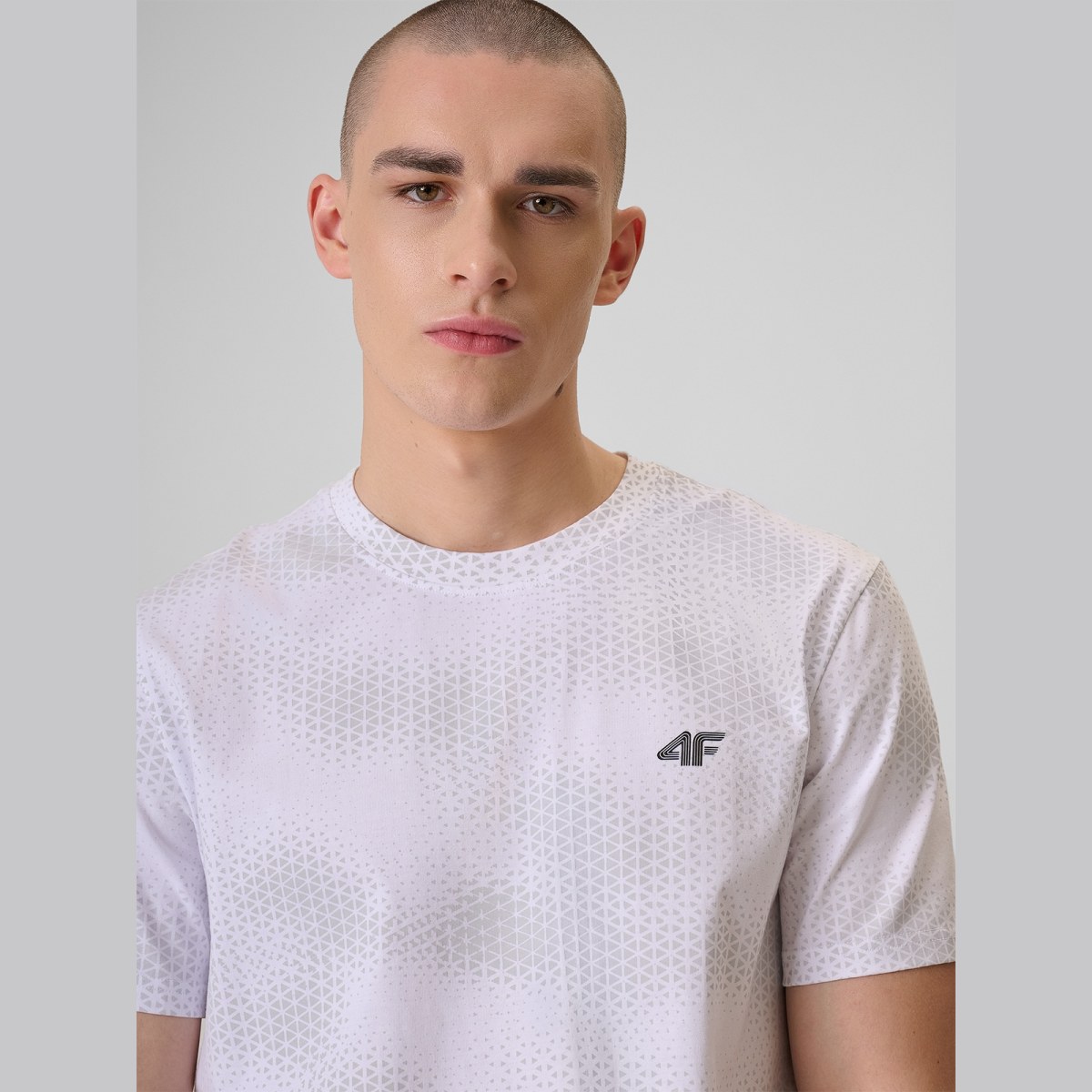 T-shirt regular s potlačou pánsky - biely · záber 2