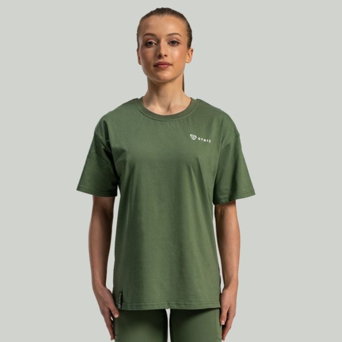 STRIX Dámske tričko Lunar Oversized Cedar Green MM · záber 1