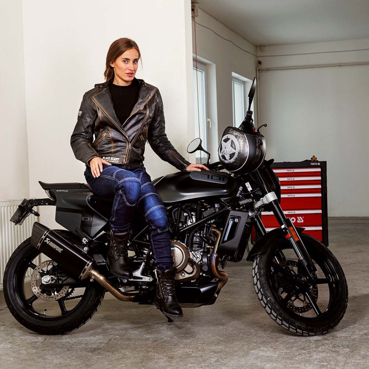 Dámske moto jeansy W-TEC Rafael - Veľkosť: 3XL | Farba: Modrá · záber 5