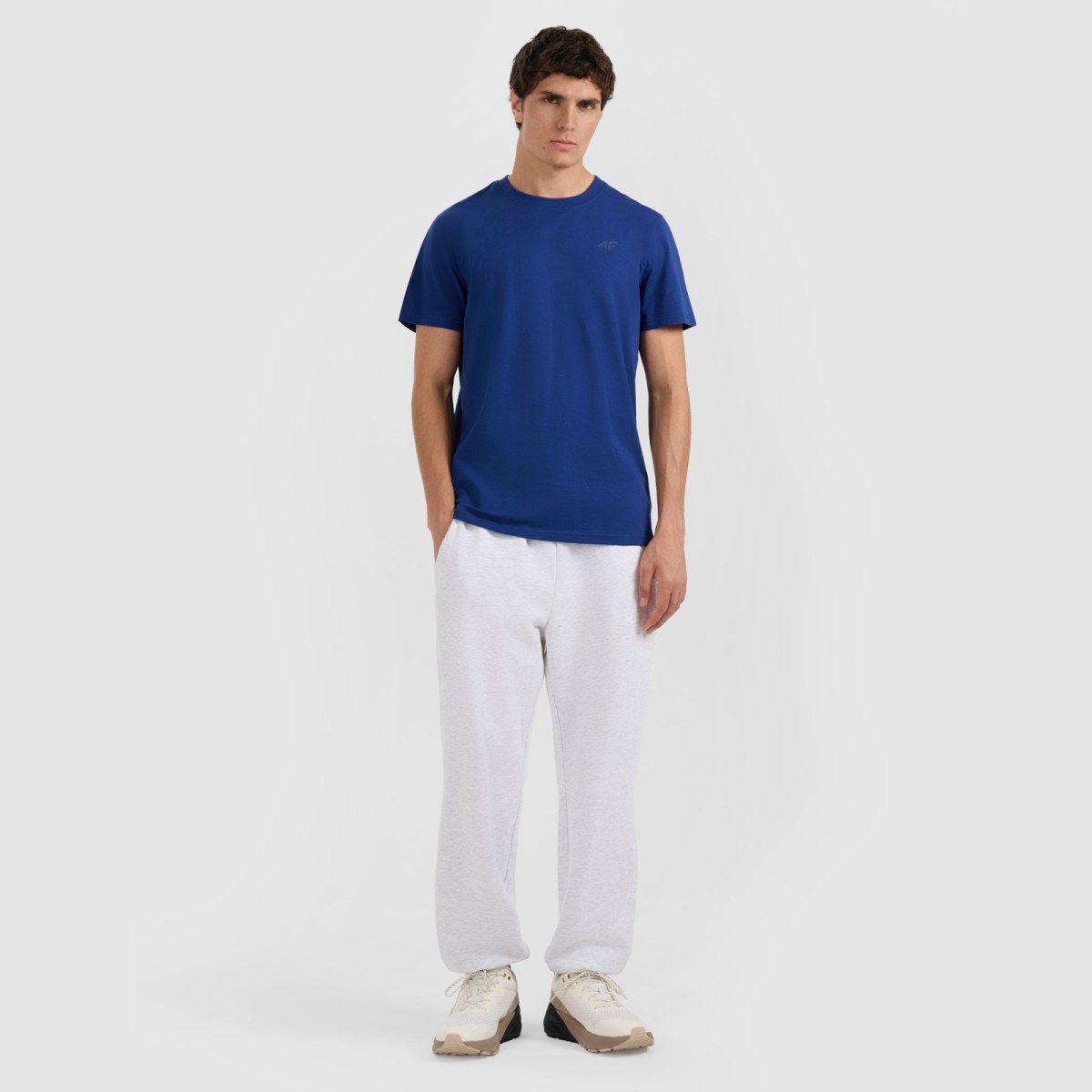 Pánske regular tričko bez potlače (2-pack) - námornícka modrá+khaki · záber 2
