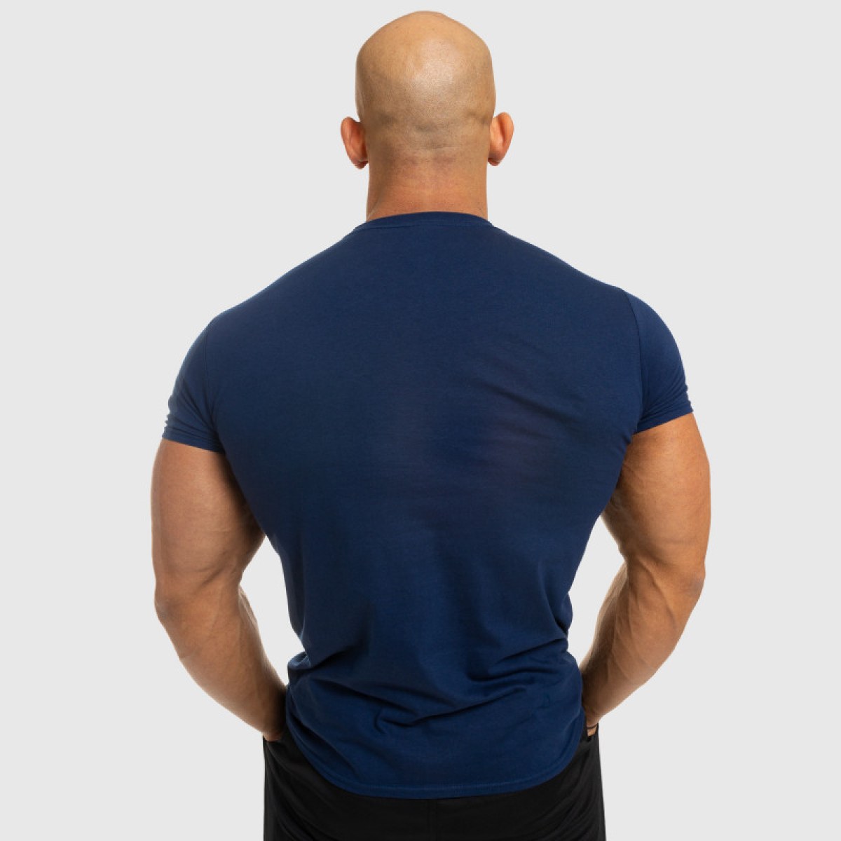Pánske fitness tričko Iron Aesthetics Be Stronger, modré · záber 5