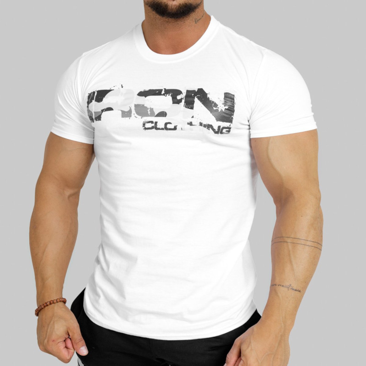 UltraSoft tričko Iron Camo Style, biele · záber 2