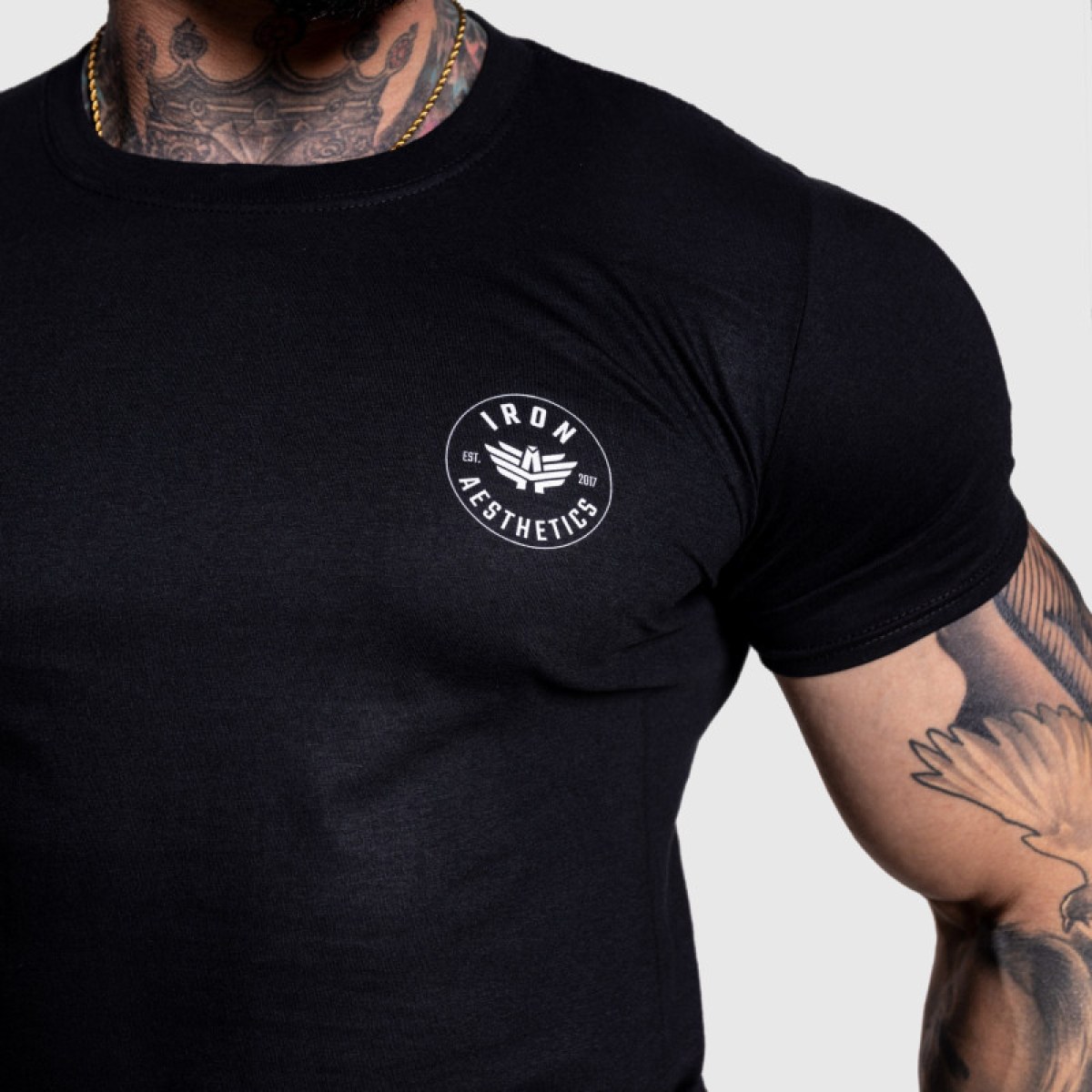 Pánske športové tričko Iron Aesthetics Circle, čierne · záber 2