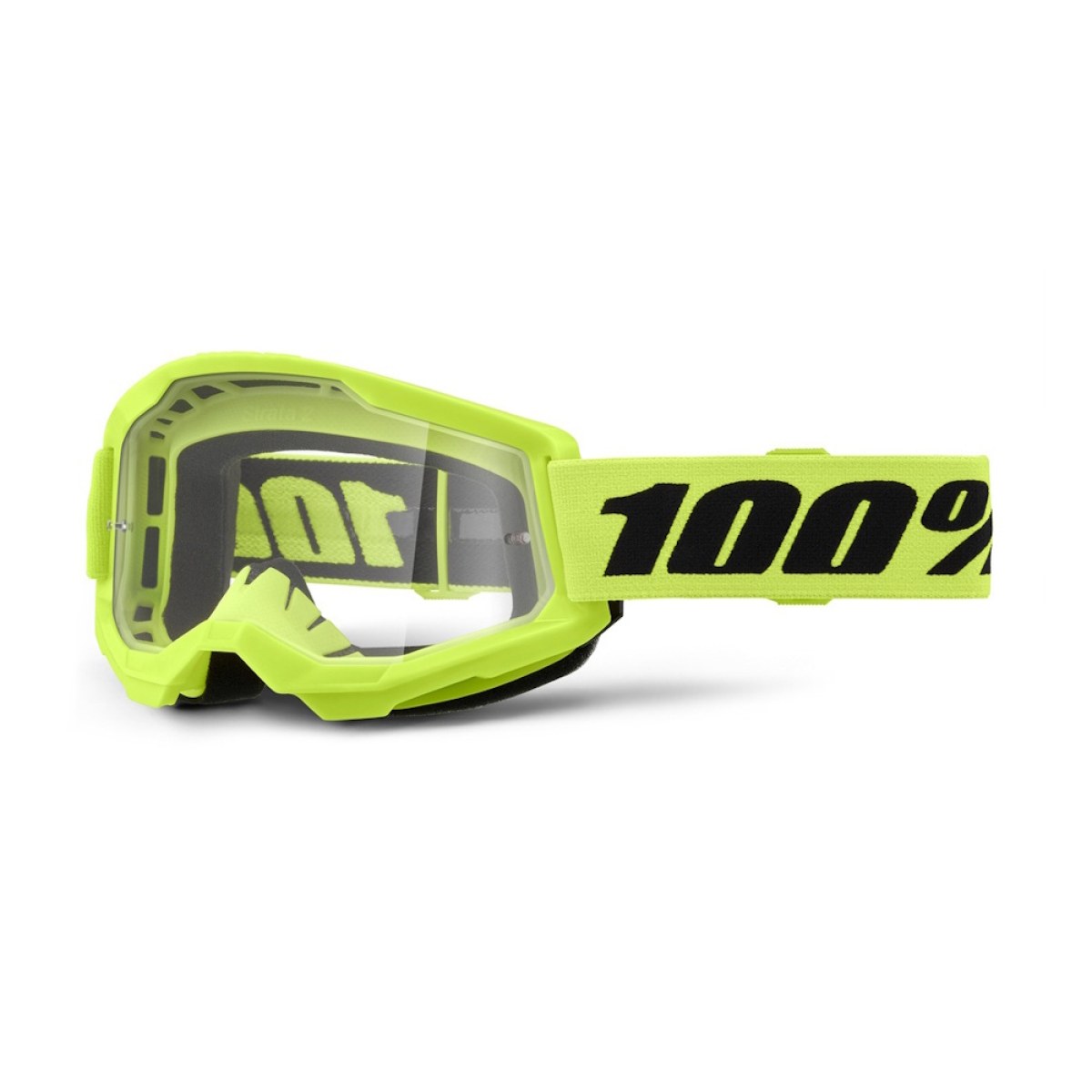 100% Strata 2 Youth neon žltá, číre plexi · záber 1