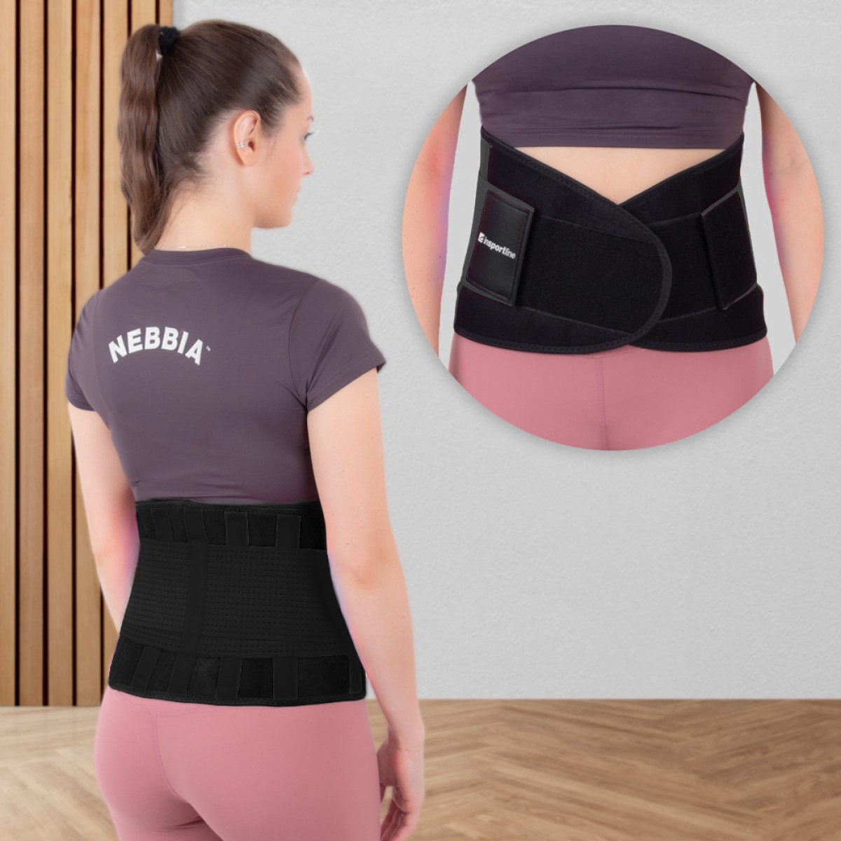 Neoprénový pás inSPORTline Waistrim - Veľkosť: XL | Farba: Béžová · záber 5
