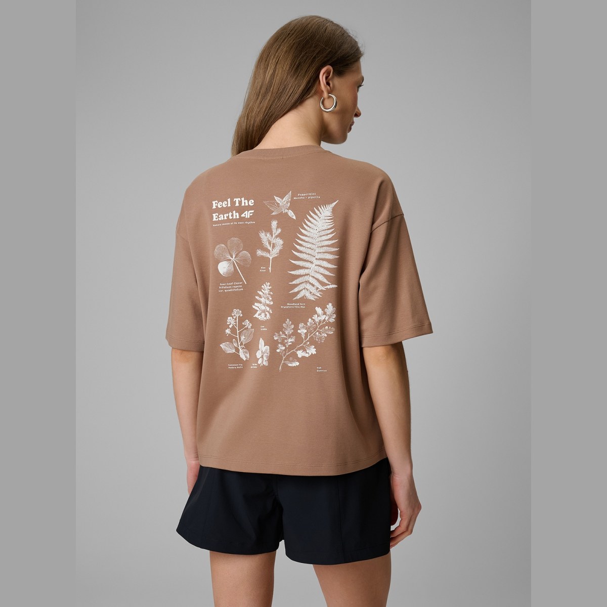 T-shirt regular s potlačou dámsky - béžový · záber 6